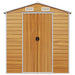 Tuinschuur 191x980x198 cm gegalvaniseerd staal lichtbruin