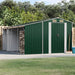 Tuinschuur 277x365,5x179 cm gegalvaniseerd staal groen