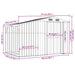 Tuinschuur 277x192,5x179 cm gegalvaniseerd staal grijs