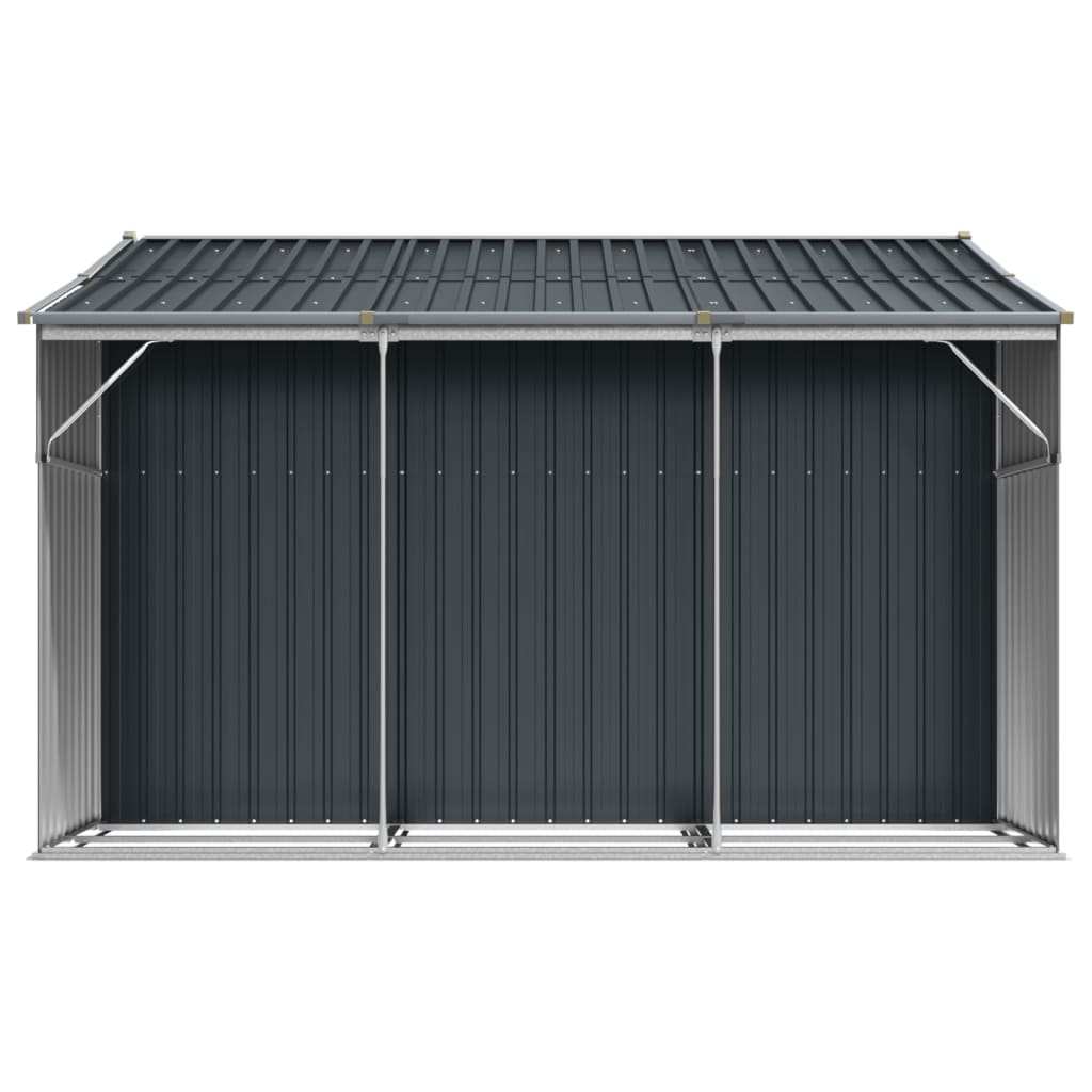 Tuinschuur 277x279x179 cm gegalvaniseerd staal antracietkleurig