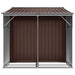 Tuinschuur 277x192,5x179 cm gegalvaniseerd staal bruin