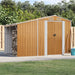 Tuinschuur 277x192,5x179 cm gegalvaniseerd staal lichtbruin