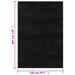Vloerkleed shaggy zwart 240x305 cm polyester