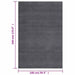 Vloerkleed shaggy antracietkleurig 240x340 cm polyester