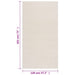 Vloerkleed shaggy crèmewit 120x183 cm polyester