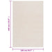 Vloerkleed shaggy crèmewit 240x340 cm polyester