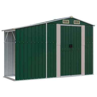 Tuinschuur 277x93x179 cm gegalvaniseerd staal groen