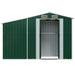 Tuinschuur 277x93x179 cm gegalvaniseerd staal groen