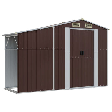 Tuinschuur 277x93x179 cm gegalvaniseerd staal bruin