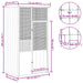 Vogelkooi 115x78x200 cm gegalvaniseerd staal antracietkleur