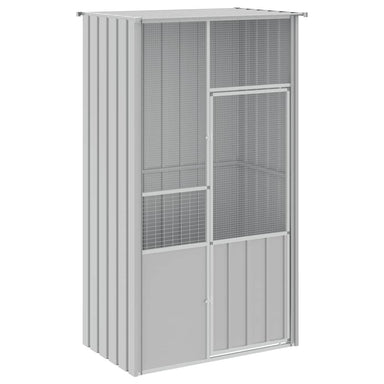Vogelkooi 115x78x200 cm gegalvaniseerd staal grijs