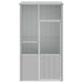 Vogelkooi 115x78x200 cm gegalvaniseerd staal grijs