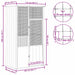 Vogelkooi 115x78x200 cm gegalvaniseerd staal grijs