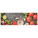 Keukenmat wasbaar groenteprint 60x180 cm fluweel