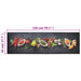 Keukenmat wasbaar kruidenprint 45x150 cm fluweel
