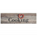 Keukenmat wasbaar cooking-print 45x150 cm fluweel grijs