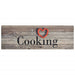 Keukenmat wasbaar cooking-print 60x180 cm fluweel grijs