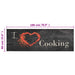 Keukenmat wasbaar cooking-print 60x180 cm fluweel zwart