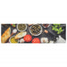 Keukenmat wasbaar wijn- en dinerprint 45x150 cm fluweel