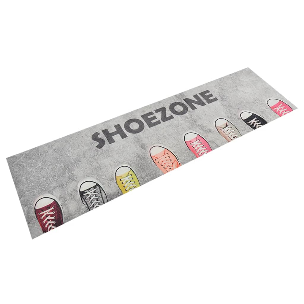 Keukenmat wasbaar shoezone-print 45x150 cm fluweel