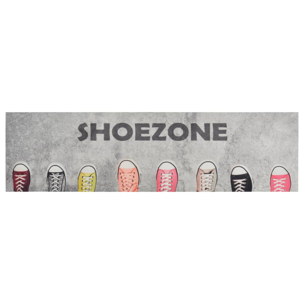 Keukenmat wasbaar shoezone-print 45x150 cm fluweel