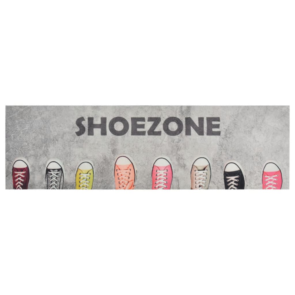 Keukenmat wasbaar shoezone-print 60x180 cm fluweel