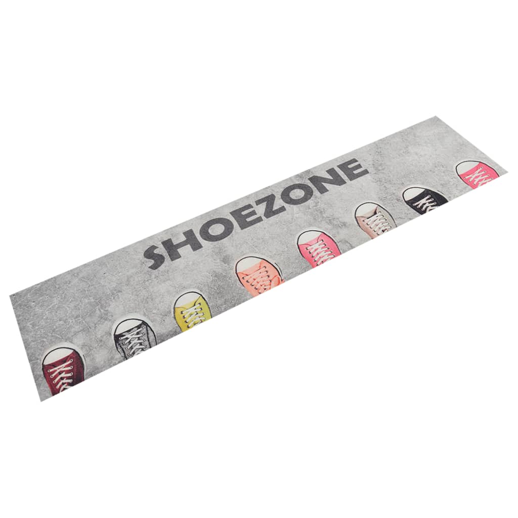 Keukenmat wasbaar shoezone-print 60x300 cm fluweel