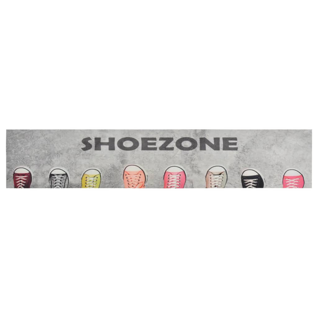 Keukenmat wasbaar shoezone-print 60x300 cm fluweel