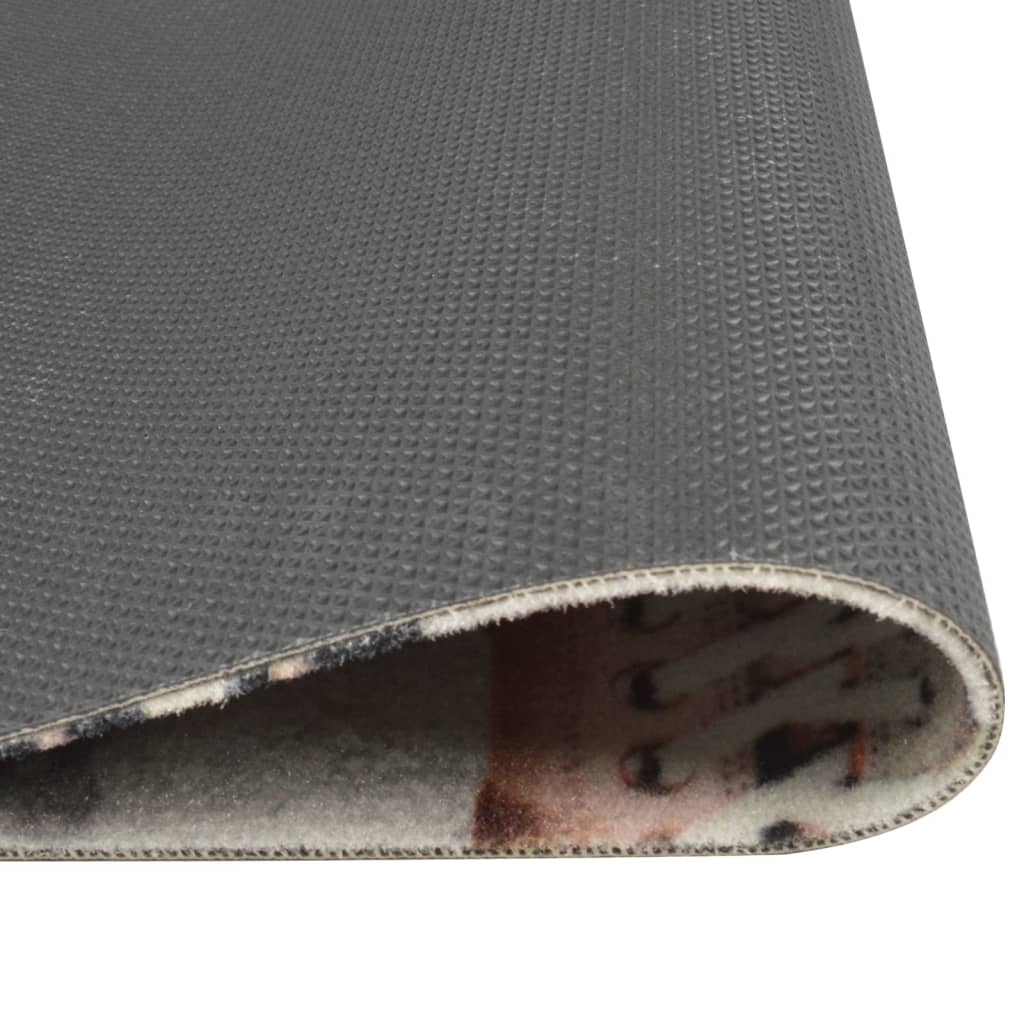 Keukenmat wasbaar shoezone-print 60x300 cm fluweel