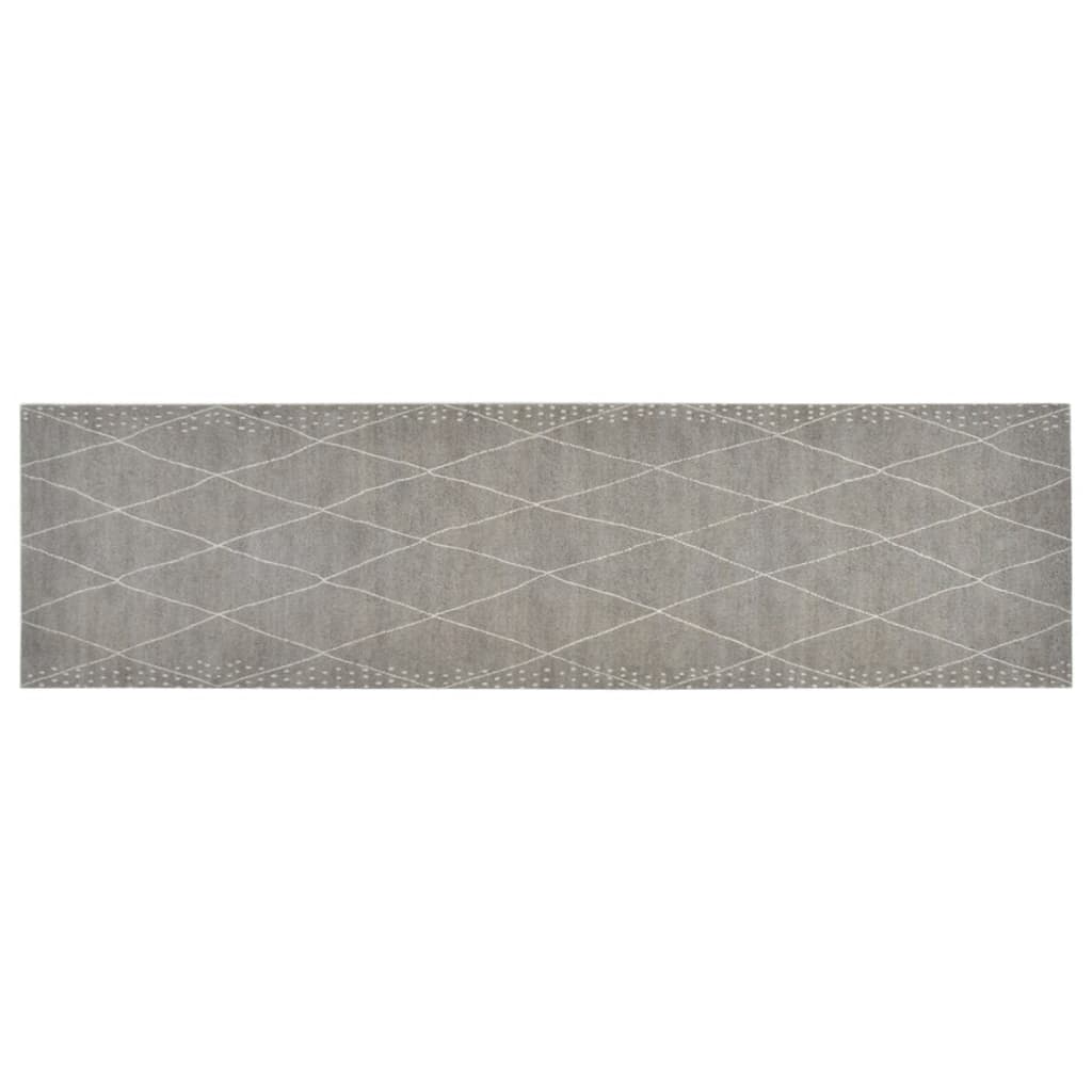 Keukenmat wasbaar geruit 45x150 cm fluweel
