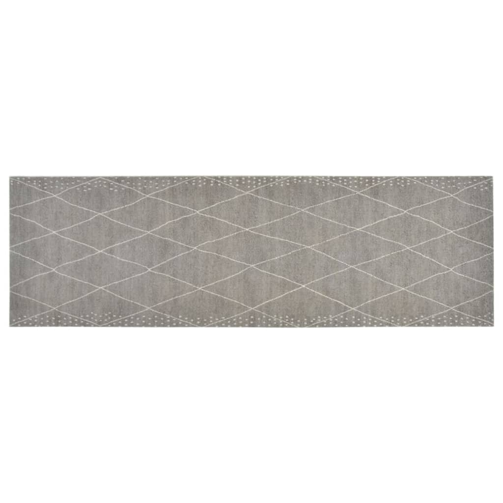 Keukenmat wasbaar geruit 60x180 cm fluweel