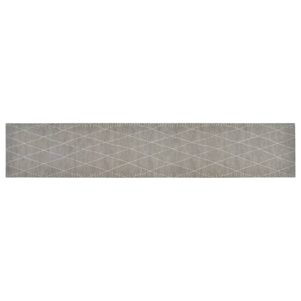Keukenmat wasbaar geruit 60x300 cm fluweel