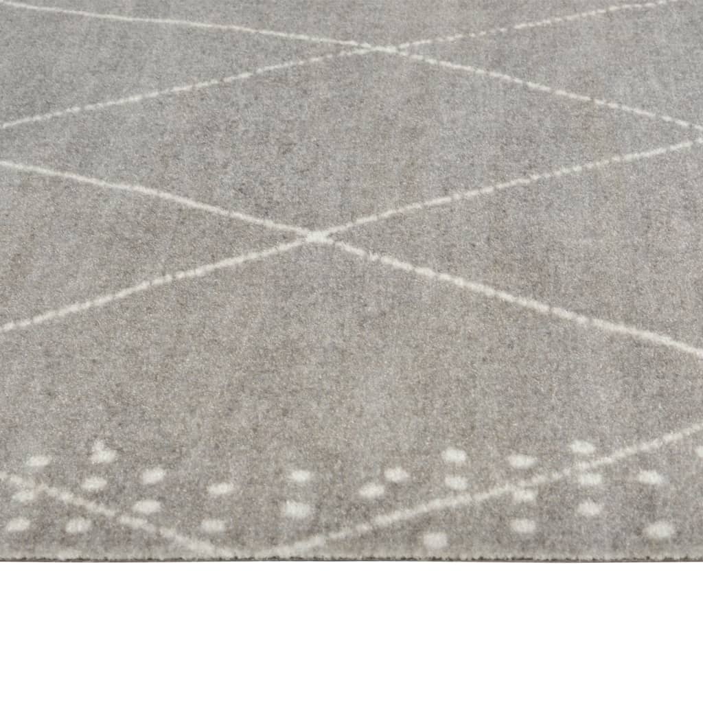 Keukenmat wasbaar geruit 60x300 cm fluweel