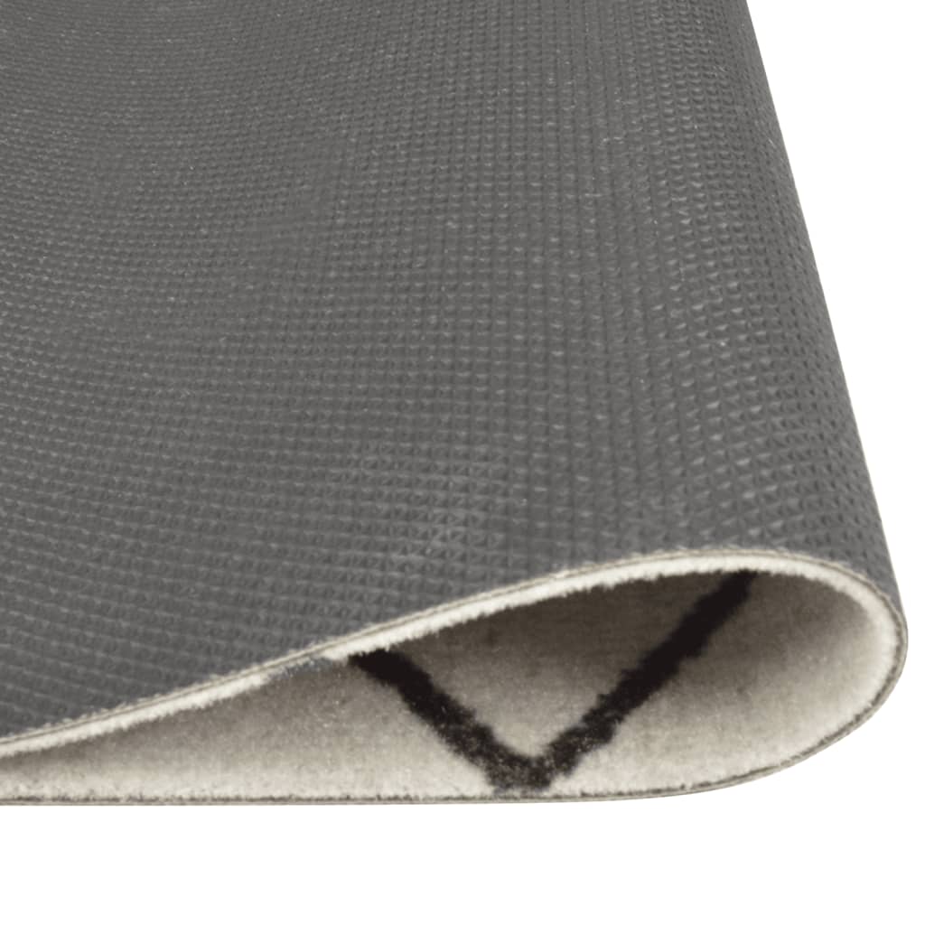 Keukenmat wasbaar geblokt 45x150 cm fluweel