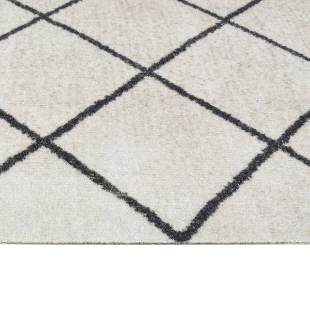 Keukenmat wasbaar geblokt 45x150 cm fluweel