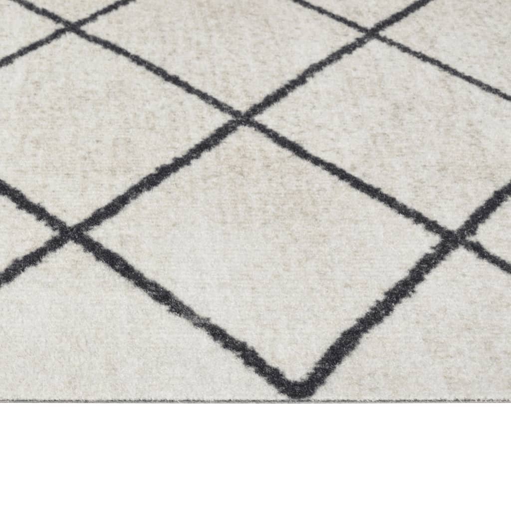 Keukenmat wasbaar geblokt 60x180 cm fluweel