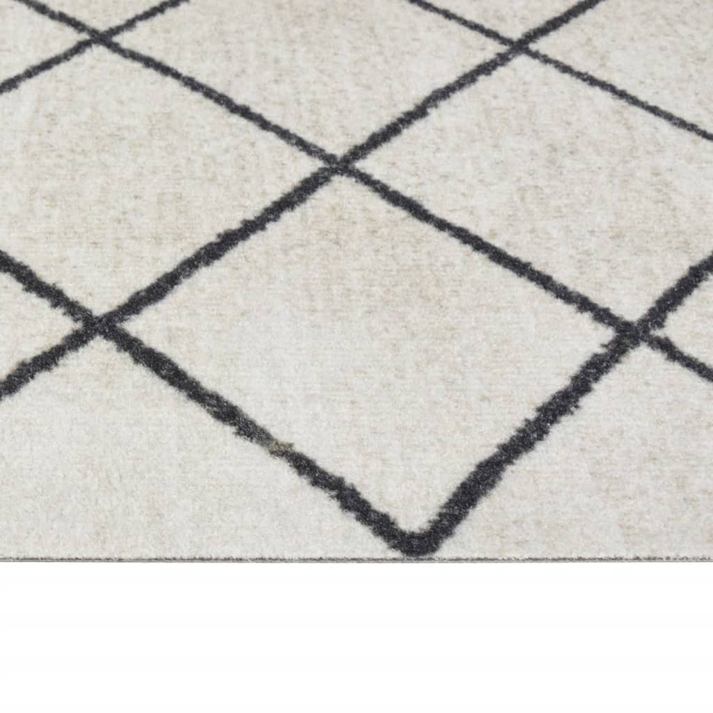 Keukenmat wasbaar geblokt 60x300 cm fluweel