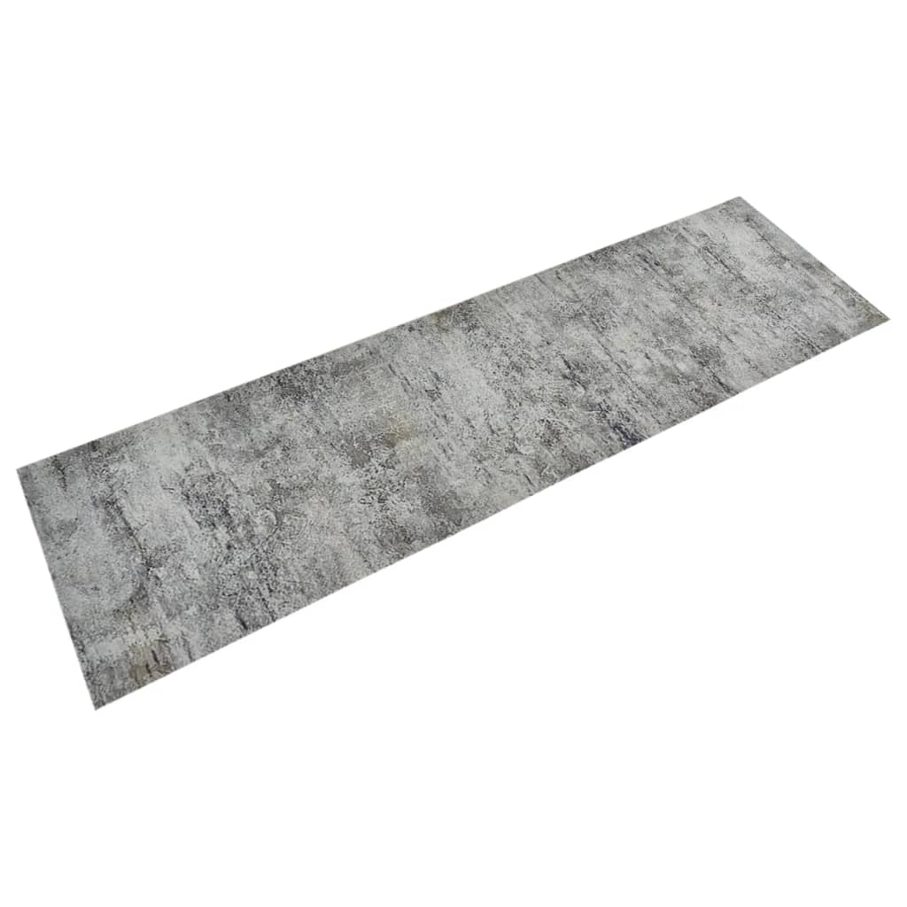 Keukenmat wasbaar betonprint 45x150 cm fluweel