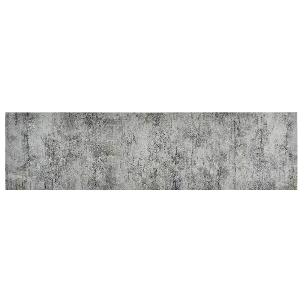 Keukenmat wasbaar betonprint 45x150 cm fluweel