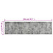 Keukenmat wasbaar betonprint 45x150 cm fluweel