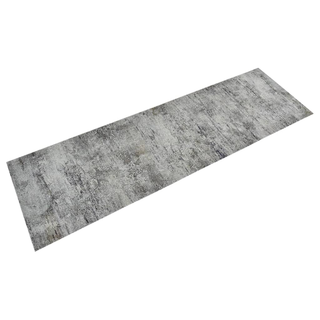 Keukenmat wasbaar betonprint 60x180 cm fluweel