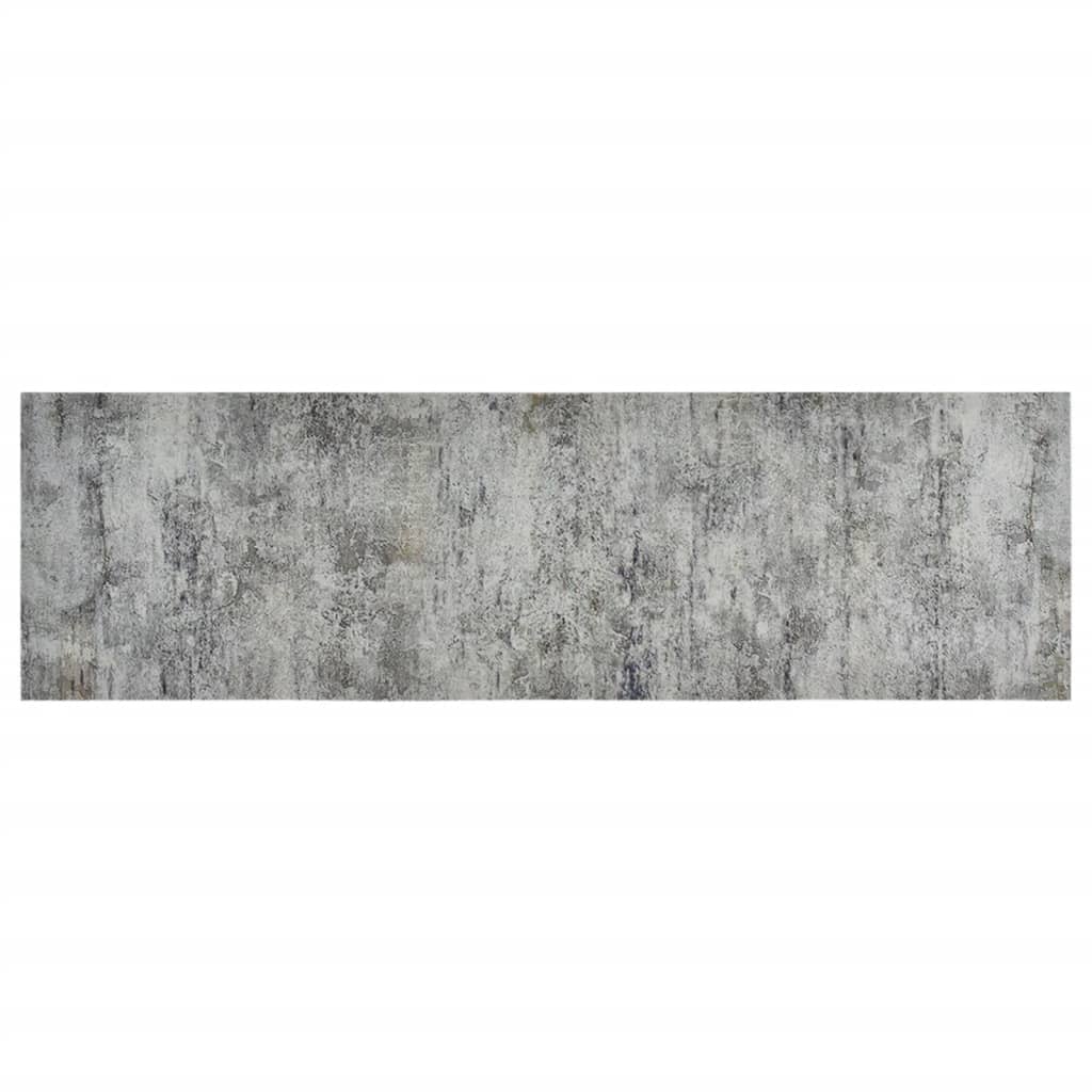 Keukenmat wasbaar betonprint 60x180 cm fluweel