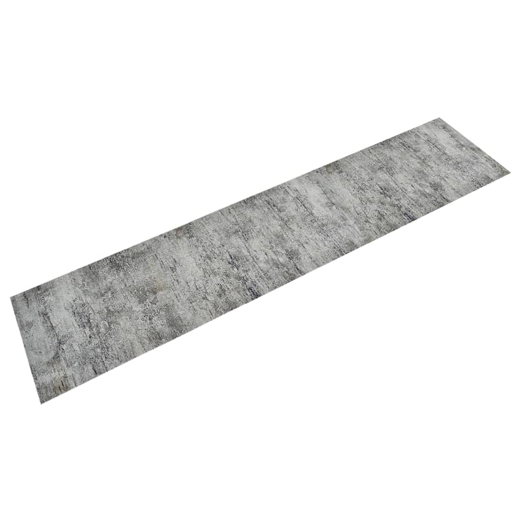 Keukenmat wasbaar betonprint 60x300 cm fluweel