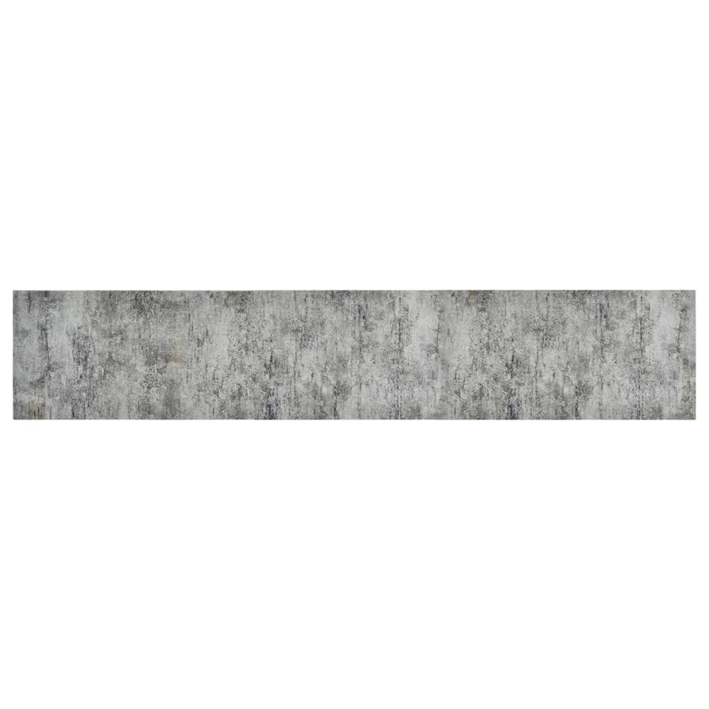 Keukenmat wasbaar betonprint 60x300 cm fluweel