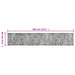 Keukenmat wasbaar betonprint 60x300 cm fluweel
