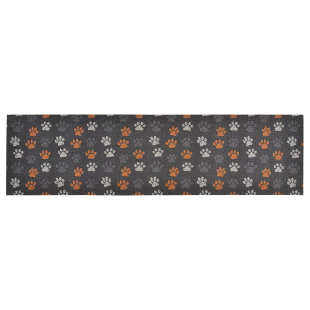 Keukenmat wasbaar potenprint 45x150 cm fluweel