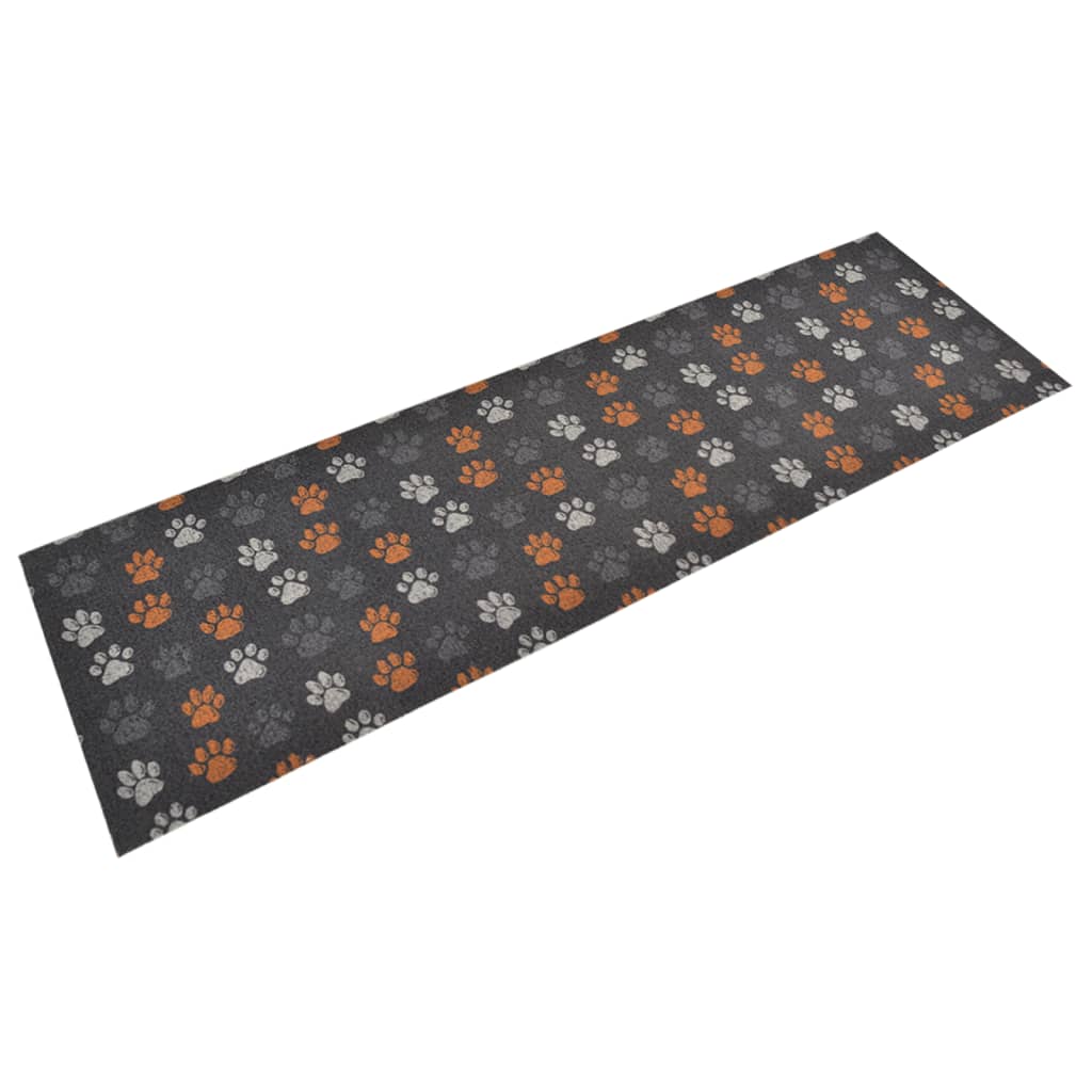 Keukenmat wasbaar potenprint 60x180 cm fluweel