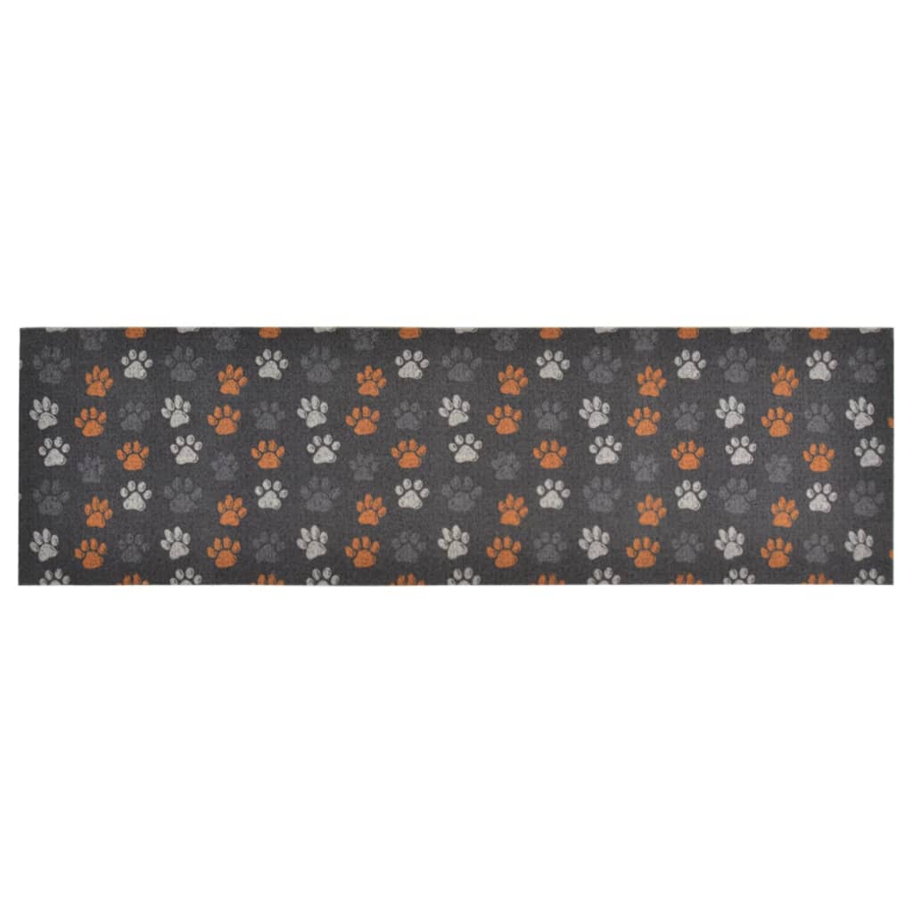 Keukenmat wasbaar potenprint 60x180 cm fluweel