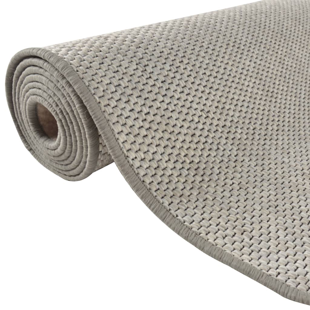 Tapijtloper 50x200 cm sisal-look platina