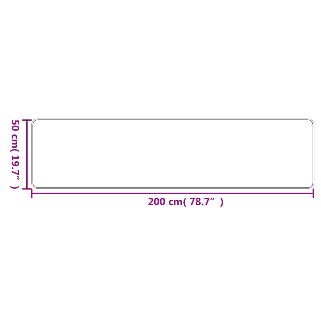 Tapijtloper 50x200 cm sisal-look platina
